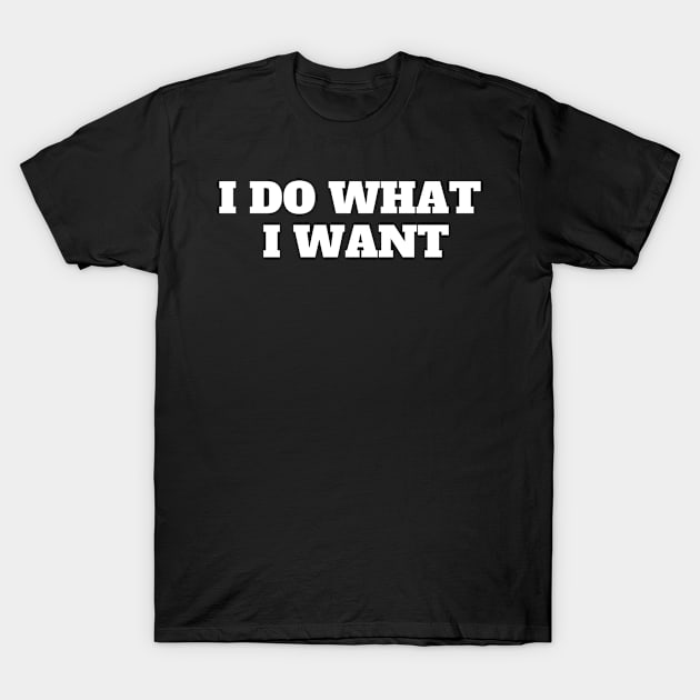 I DO WHAT I WANT T-Shirt by amitsurti